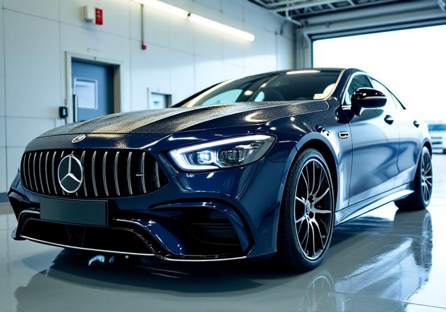 Luxury car being detailed at Silkway Suds