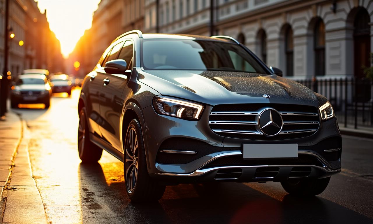 Luxury car with glossy finish in London