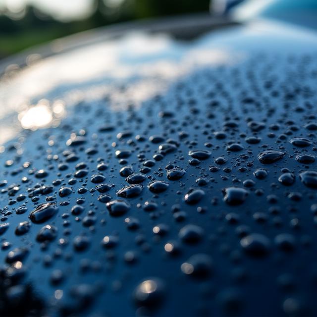 Clean car with water beads